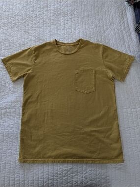 Iron & Resin Stock Tee - Pocket T-Shirt in Mustard - Like New